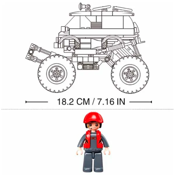 Constructor Sluban Monster Truck Transport/ Red photo 4