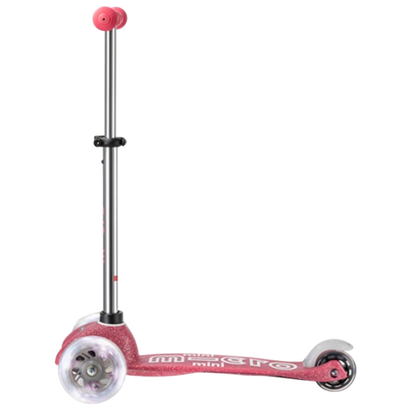 Trotinetă pentru copii cu trei roți Micro Mini Deluxe Fairy Glitter LED (MMD208) 50 kg/ Pink photo 2