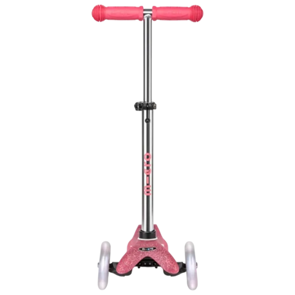 Trotinetă pentru copii cu trei roți Micro Mini Deluxe Fairy Glitter LED (MMD208) 50 kg/ Pink photo 3