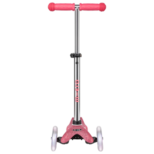 Trotinetă pentru copii cu trei roți Micro Mini Deluxe Fairy Glitter LED (MMD208) 50 kg/ Pink photo 3
