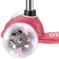 Trotinetă pentru copii cu trei roți Micro Mini Deluxe Fairy Glitter LED (MMD208) 50 kg/ Pink photo 6