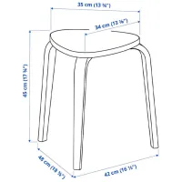 Табурет Ikea Kyrre Белый photo 2