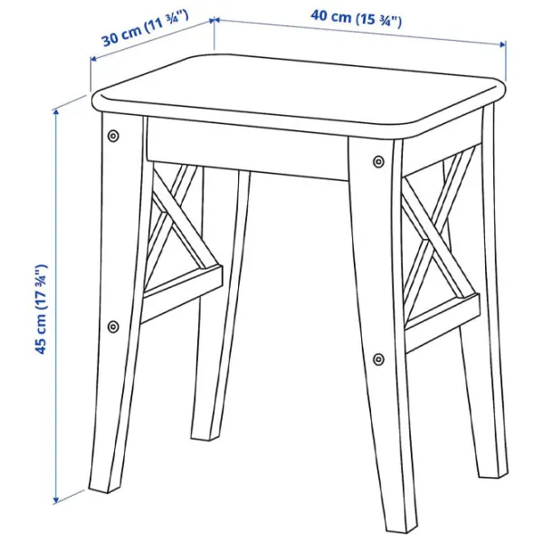 Табурет Ikea Inglof Тёмно-коричневый photo 2