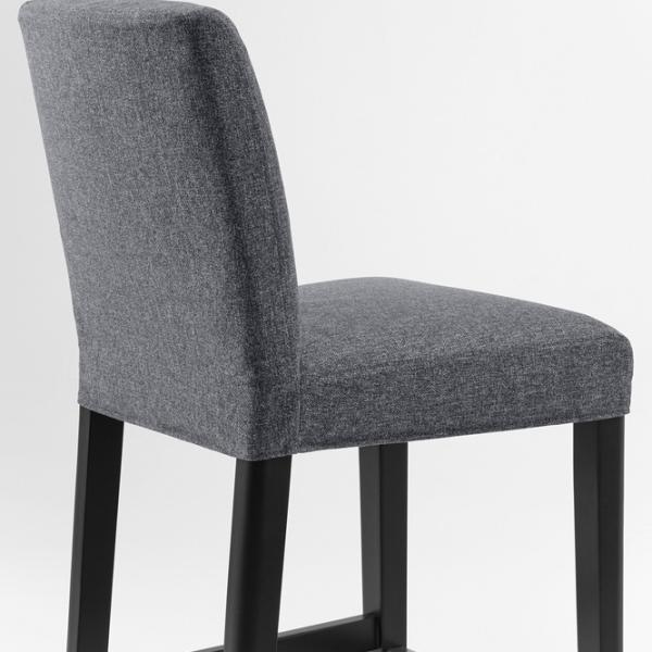 Барный стул Ikea Bergmund/Gunnared  Текстиль / Массив / Черный photo 4