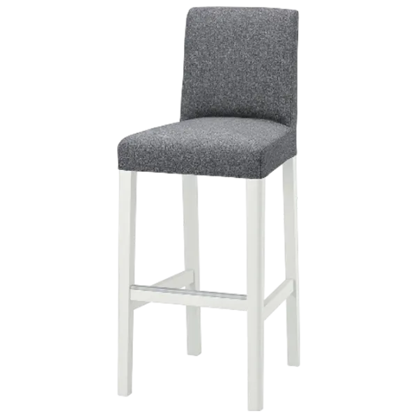 Барный стул Ikea Bergmund/Hallarp  Текстиль / Массив / Белый photo 1 Барный стул Ikea Bergmund/Hallarp  Текстиль / Массив / Белый photo 1