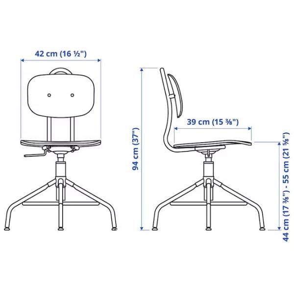Scaun de birou Ikea Kullaberg Lemn/ Black  photo 2