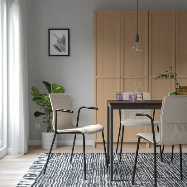 Scaun de birou Ikea Laktare Stofă/ Beige Black photo 5