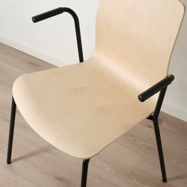 Scaun de birou Ikea Laktare Lemn/ Birch Black photo 5