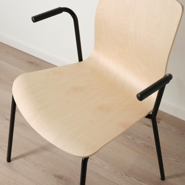 Scaun de birou Ikea Laktare Lemn/ Birch Black photo 5