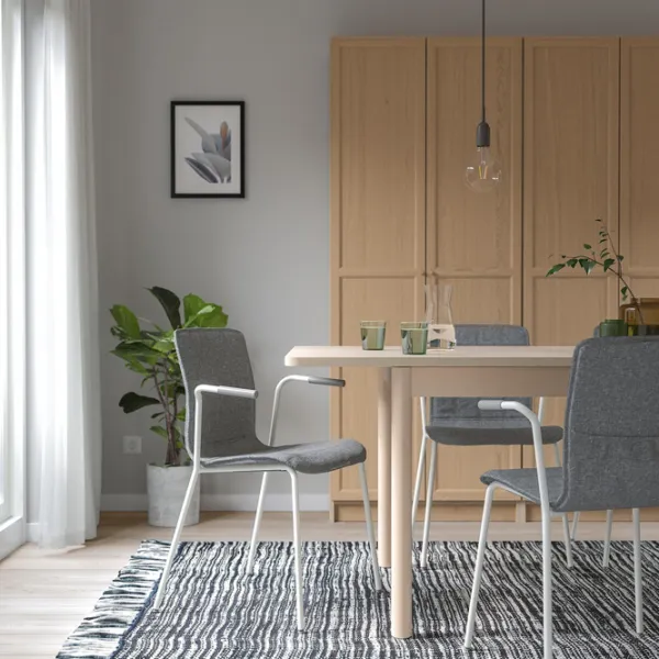 Scaun de birou Ikea Laktare Stofă/ Gray White photo 7