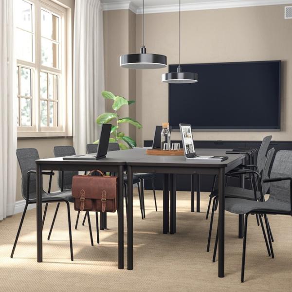 Scaun de birou Ikea Laktare Stofă/ Gray Black photo 5