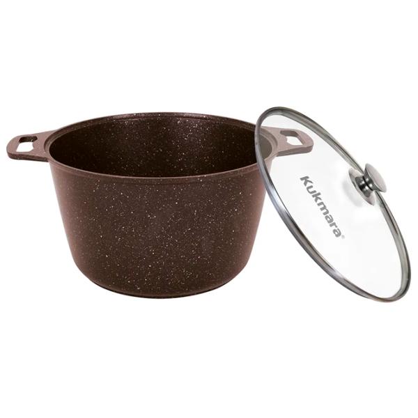 Кастрюля Kukmara КМК82А 8л Алюминий / Granite red photo 1