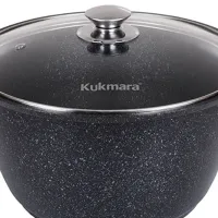 Кастрюля Kukmara КМТ82-1А 8л Алюминий / Черный photo 3