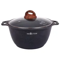 Кастрюля Kukmara КГГИ32А 3л Алюминий / Черный