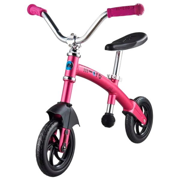 Bicicletă fără pedale Micro G-Bike Chopper Deluxe 7.8"   / Pink Black photo 1 Bicicletă fără pedale Micro G-Bike Chopper Deluxe 7.8"   / Pink Black photo 1