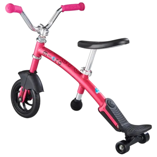 Bicicletă fără pedale Micro G-Bike Chopper Deluxe 7.8"   / Pink Black photo 3 Bicicletă fără pedale Micro G-Bike Chopper Deluxe 7.8"   / Pink Black photo 3