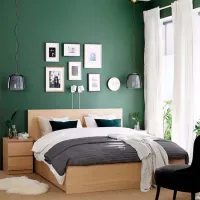 Кровать Ikea Malm/Lonset 4 180 x 200 см / Шпон / Дуб белёный photo 3