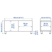Тумба под телевизор Ikea Besta/Vasterviken/Stubbarp 48 x 120 x 42см / ДСП photo 3