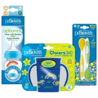 Набор бутылок Dr. Brown's Cheer Jungle Унисекс / 0.25л / Синий