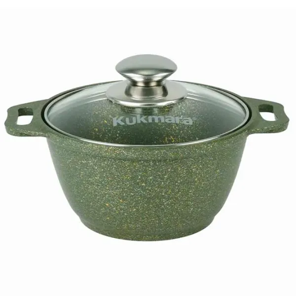 Кастрюля Kukmara К11TSML 1л Алюминий / Зеленый photo 1
