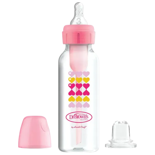 Biberon Dr. Brown's Options+ Pentru fetițe / 0.27l / Pink photo 1