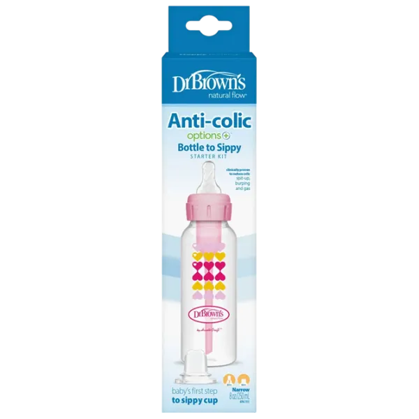 Biberon Dr. Brown's Options+ Pentru fetițe / 0.27l / Pink photo 3