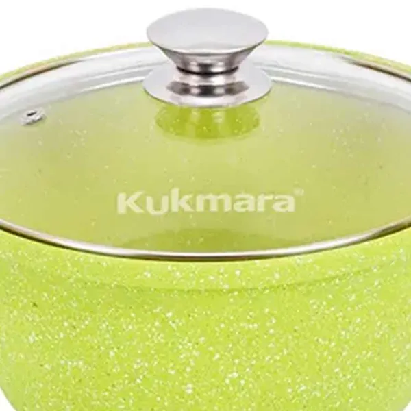 Кастрюля Kukmara К31TSL 3л Алюминий / Лаймовый photo 3