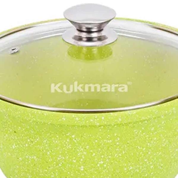 Кастрюля Kukmara К31TSL 3л Алюминий / Лаймовый photo 3