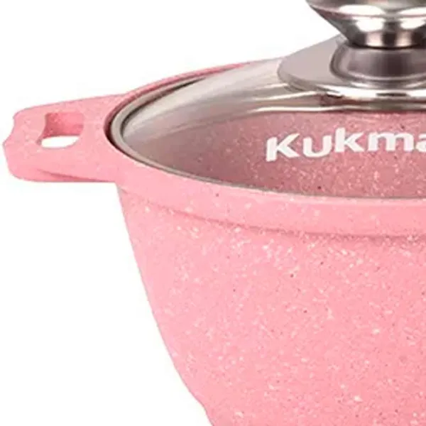 Кастрюля Kukmara К11TSR 1л Алюминий / Розовый photo 3