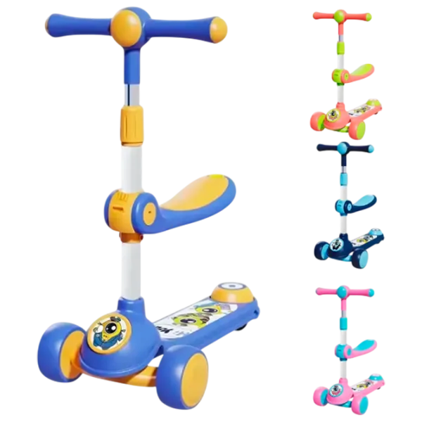 Trotinetă pentru copii cu trei roți Scooter BW638z (BW638z) 50 kg/ Multicolor photo 1 Trotinetă pentru copii cu trei roți Scooter BW638z (BW638z) 50 kg/ Multicolor photo 1
