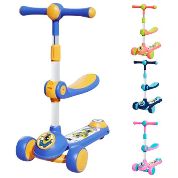 Trotinetă pentru copii cu trei roți Scooter BW638z (BW638z) 50 kg/ Multicolor photo 1 Trotinetă pentru copii cu trei roți Scooter BW638z (BW638z) 50 kg/ Multicolor photo 1