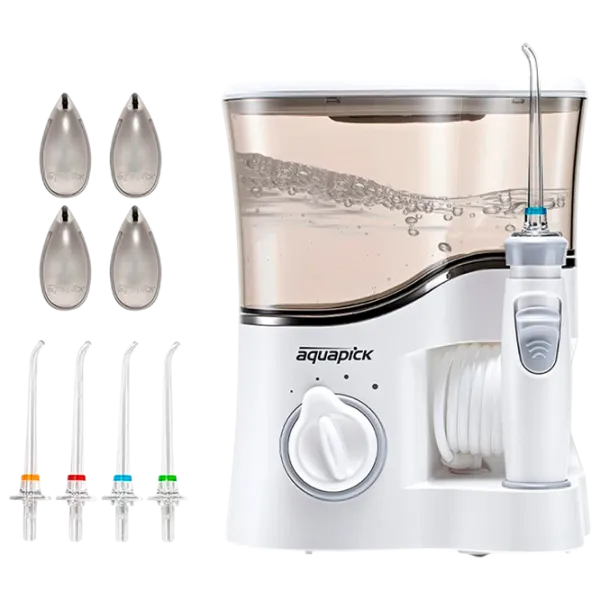 Irigator bucal Aquapick AQ-350 + Toothpaste AQ-33 Cu impuls / White photo 3 Irigator bucal Aquapick AQ-350 + Toothpaste AQ-33 Cu impuls / White photo 3