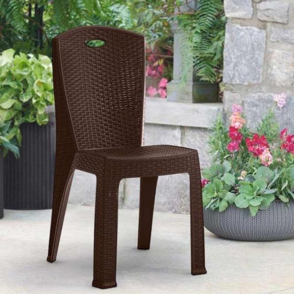 Садовый стул Heniver Paris Пластик / Пластик / Коричневый Brown photo 2 Садовый стул Heniver Paris Пластик / Пластик / Коричневый Brown photo 2