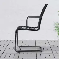 Scaun de grădină Ikea Vasman Metal / Plastic / Black Black photo 2