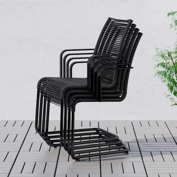 Scaun de grădină Ikea Vasman Metal / Plastic / Black Black photo 3 Scaun de grădină Ikea Vasman Metal / Plastic / Black Black photo 3
