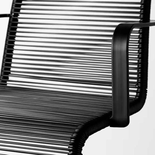 Scaun de grădină Ikea Vasman Metal / Plastic / Black Black photo 4 Scaun de grădină Ikea Vasman Metal / Plastic / Black Black photo 4
