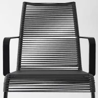 Scaun de grădină Ikea Vasman Metal / Plastic / Black Black photo 5
