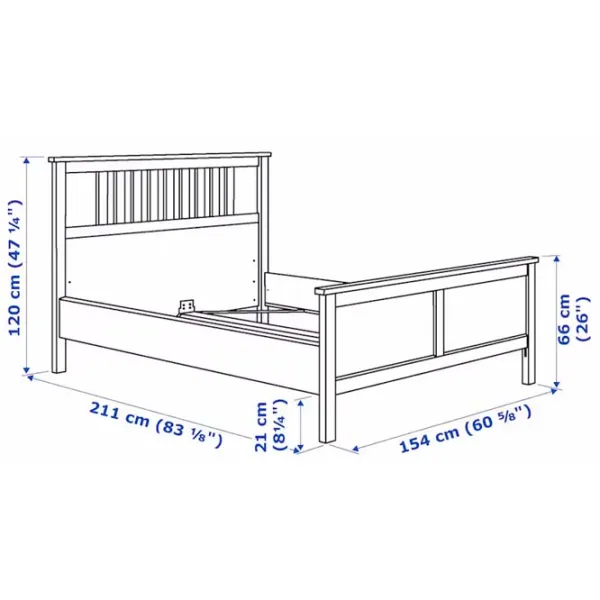 Pat Ikea Hemnes 140 x 200 cm / Masiv / White photo 7