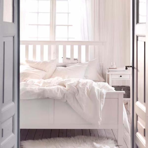 Кровать Ikea Hemnes Lonset 180 x 200 см / Шпон / Белый photo 3 Кровать Ikea Hemnes Lonset 180 x 200 см / Шпон / Белый photo 3