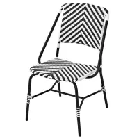 Садовый стул Ikea Vassholmen Сталь / Искусственный ротанг / Белый Черный