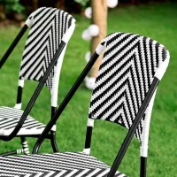 Садовый стул Ikea Vassholmen Сталь / Искусственный ротанг / Белый Черный photo 7
