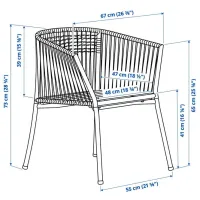 Садовый стул Ikea Segeron Металл / Металл / Белый Beige photo 2