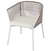 Scaun de grădină Ikea Segeron Metal / Poliester / White Beige