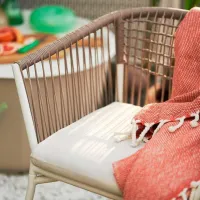Садовый стул Ikea Segeron Металл / Полиэстер / Белый Beige photo 2