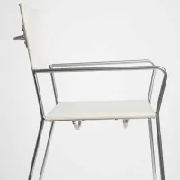 Садовый стул Ikea Hogalt Металл / Полиэстер / Бежевый Нержавеющая сталь photo 5