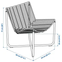 Садовый стул Ikea Skalboda Металл / Металл / Оранжевый Оранжевый photo 5