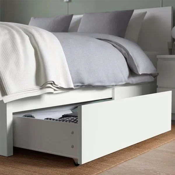 Кровать Ikea Malm/Lonset 140 x 200 см / Шпон / Белый photo 4