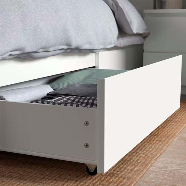 Кровать Ikea Malm/Lonset 140 x 200 см / Шпон / Белый photo 5