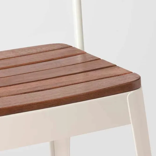 Садовый стул Ikea Norrmanso Сталь / Металл / Белый Акация photo 3 Садовый стул Ikea Norrmanso Сталь / Металл / Белый Акация photo 3