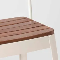 Scaun de grădină Ikea Norrmanso Oțel / Metal / White Acacia photo 3